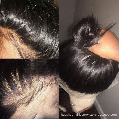 Wholesale Natural Color Cuticle Aligned Unprocessed Brazilian Remy Human Hair13X4 Lace Front Wigs
